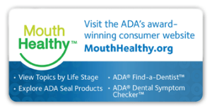 MouthHealthy.org button - visit ADA's award-winning consumer website