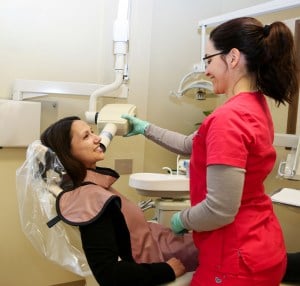 Tiffani with a patient